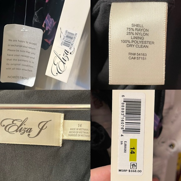 🖤PRICE FIRM🖤 Eliza J Velvet Floral Faux Wrap Dress
Size 14 - Picture 8 of 8